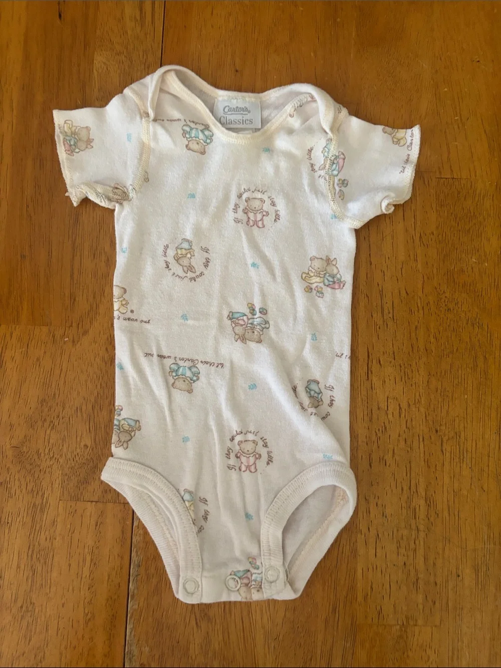 Vintage Carters Classic Cream Infant One-Piece 6-9 mo 19-21 lbs